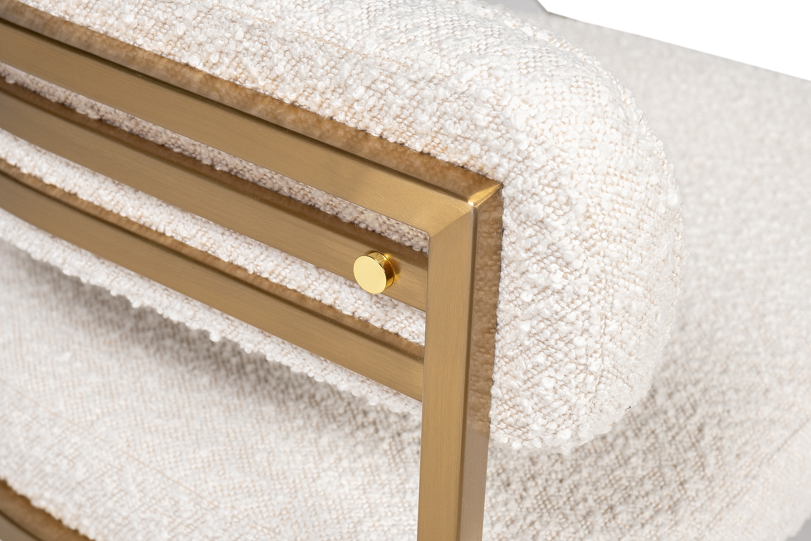 Стул букле бежевый/матовое золото Garda Decor GY-08504