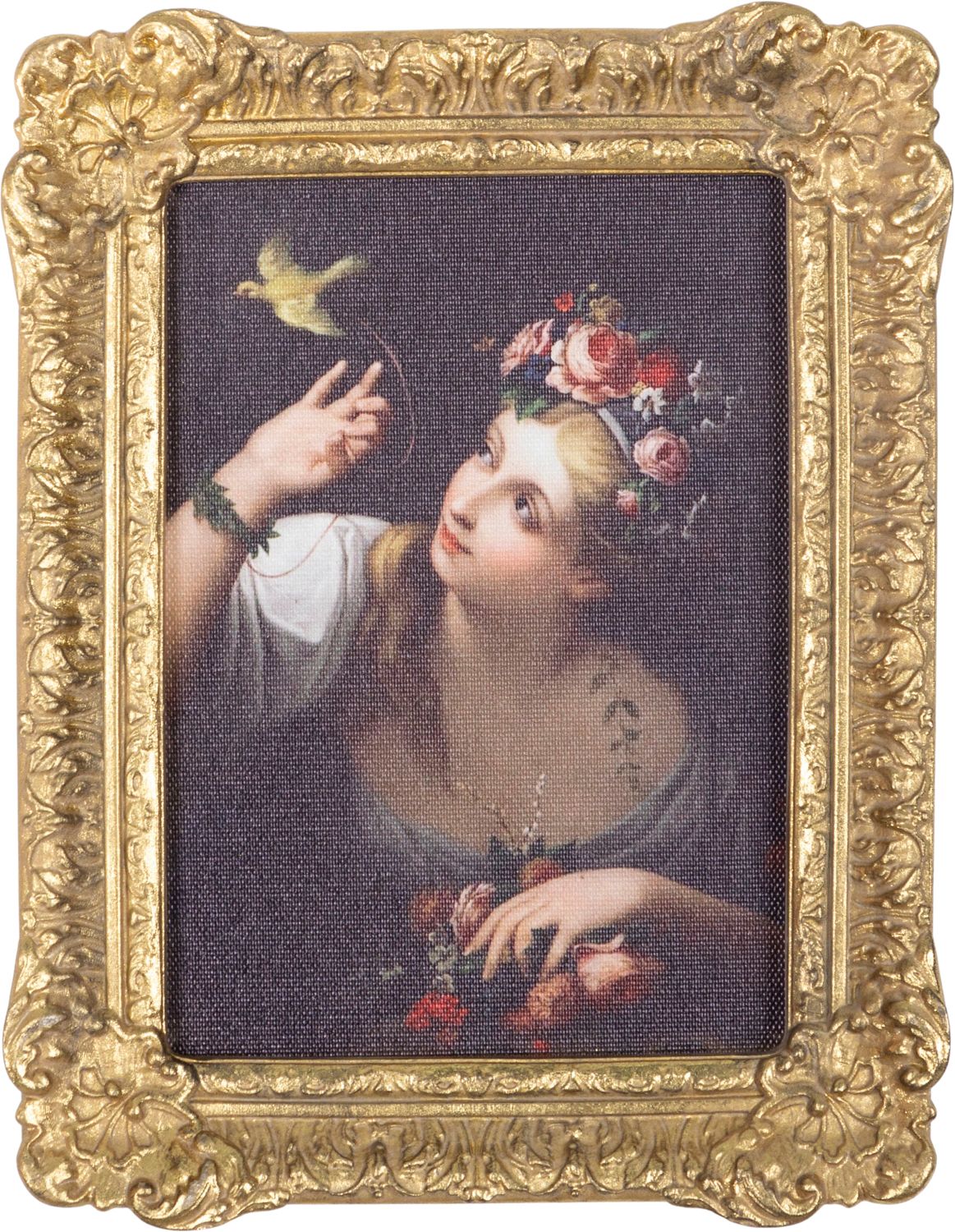 Картина настенная Дама с венком, под старину, масло Glasar 28-679