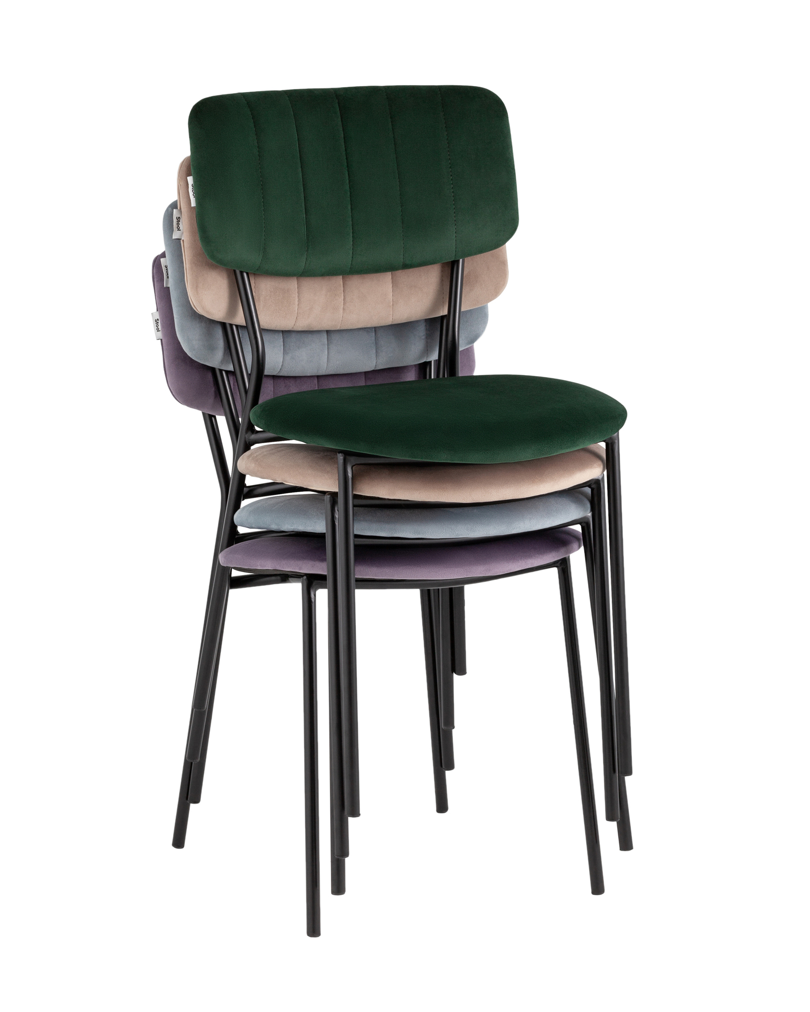 Стул Бандо велюр серый Stool Group