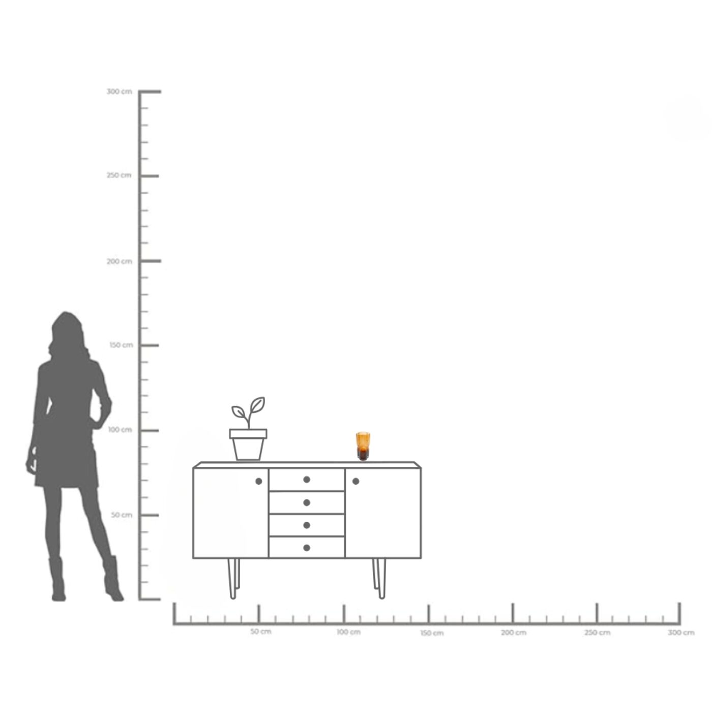 Ваза Paula Brown 34cm KARE 56612