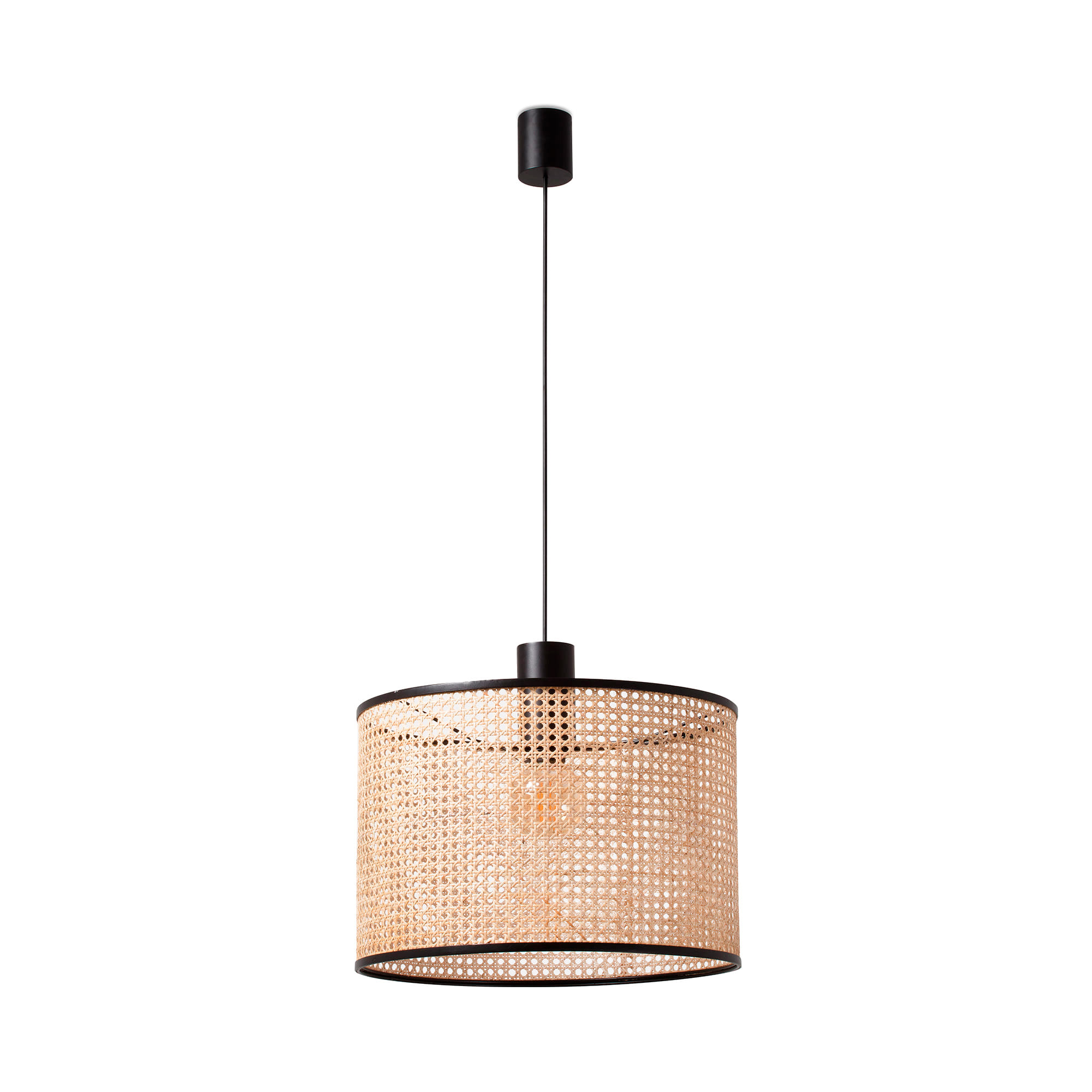 Люстра Mambo Simple черный/ротанг ø450 Faro