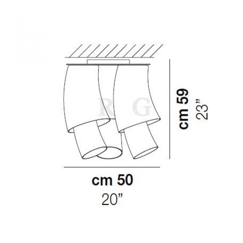 Потолочный светильник Vistosi ASSIBA PL 6
