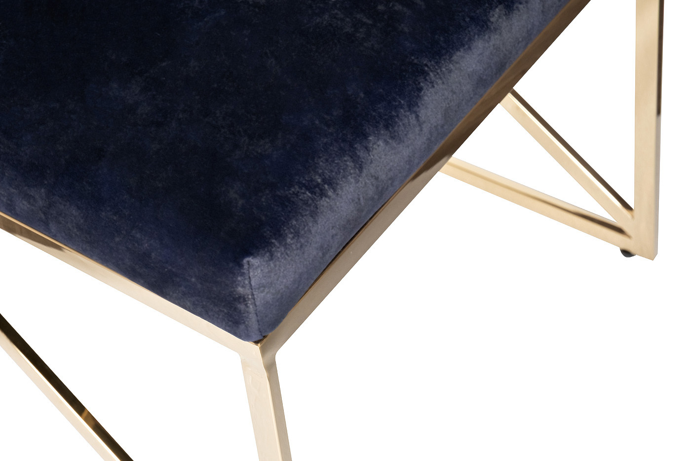 Стул велюровый темно-синий/ножки золото Garda Decor 30C-DX-2014 BLU