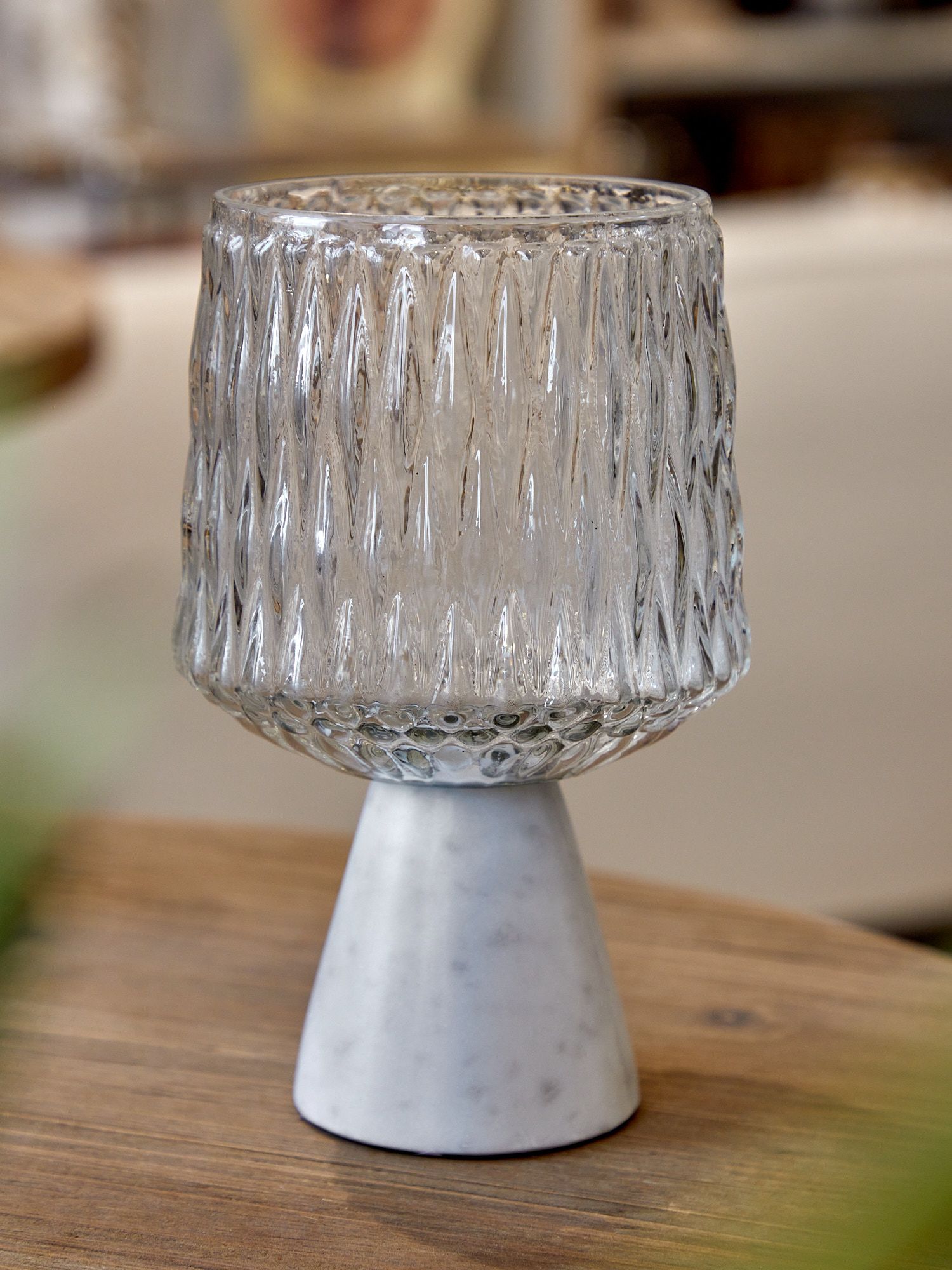 Подсвечник на мраморной подставке Glasar C5557