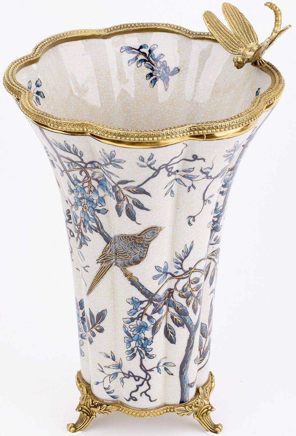 Ваза со стрекозой Glasar 31G1757/A1159HC/HX1611