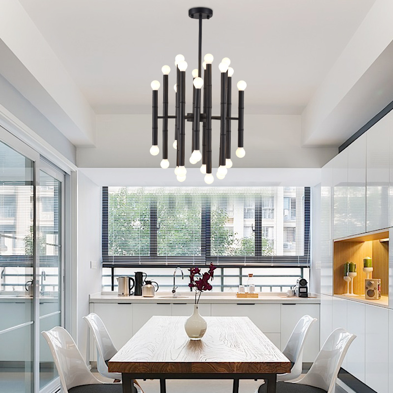 Подвесная рядная люстра CONSTA L30 Black by ImperiumLoft