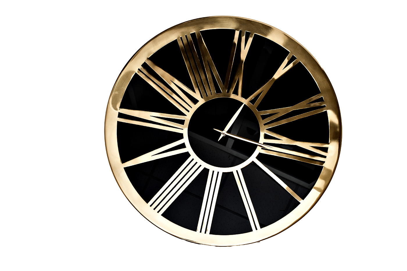 Часы настенные черные/золото Garda Decor 79MAL-5876-53
