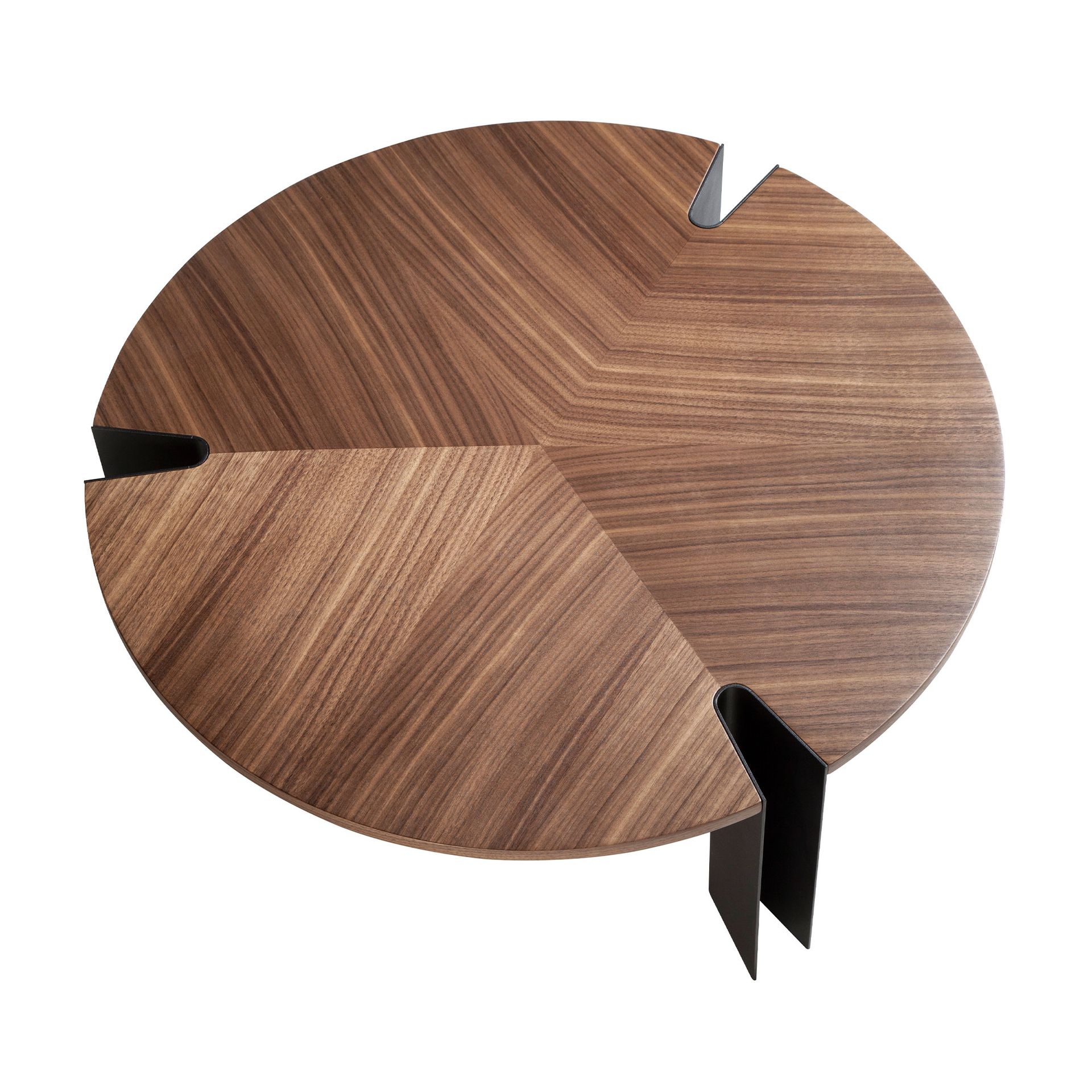 Журнальный стол 2113/MH2206A из орехового дерева и черной стали Angel Cerda