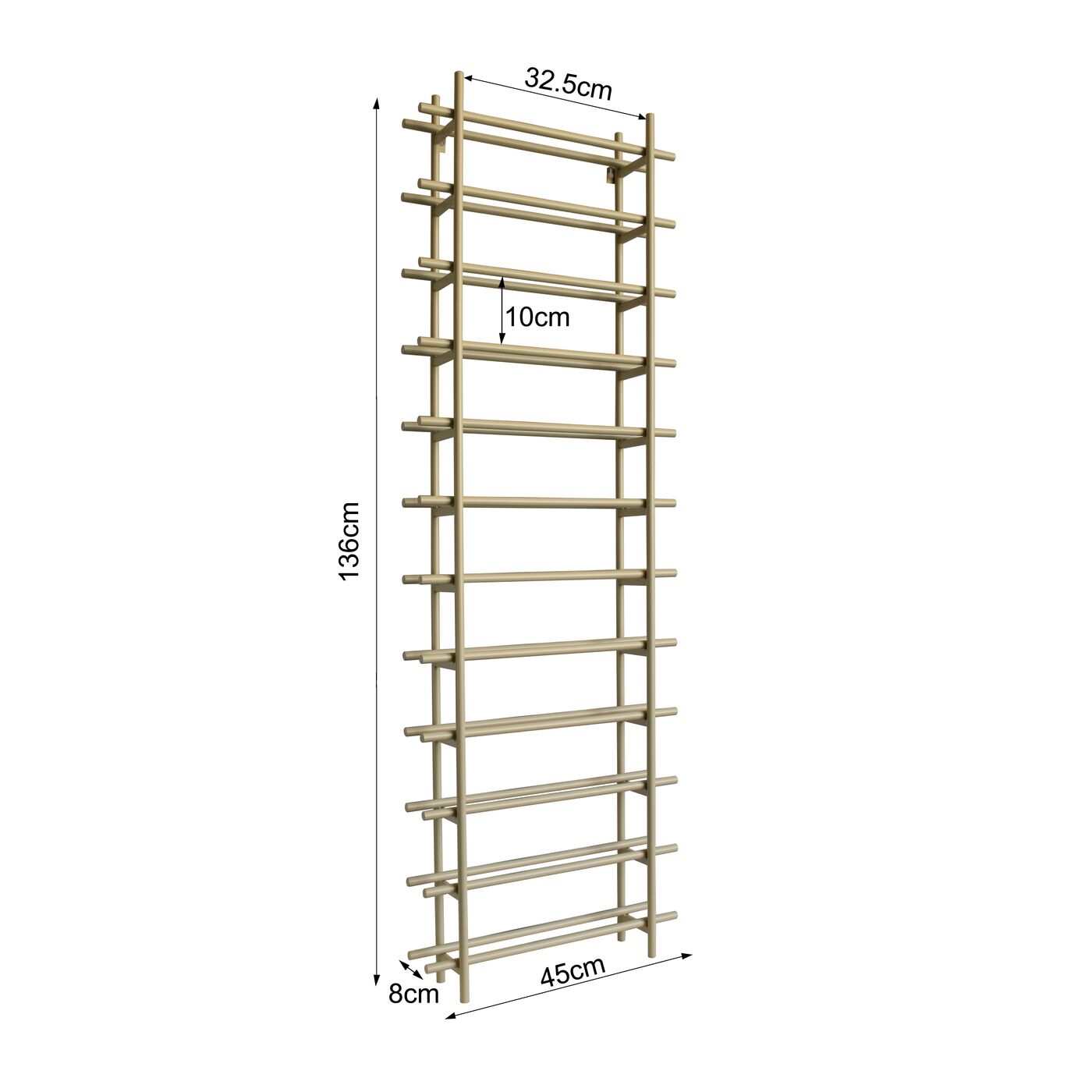 Винная полка Cape Town Light Grey 45x136cm KARE 70005
