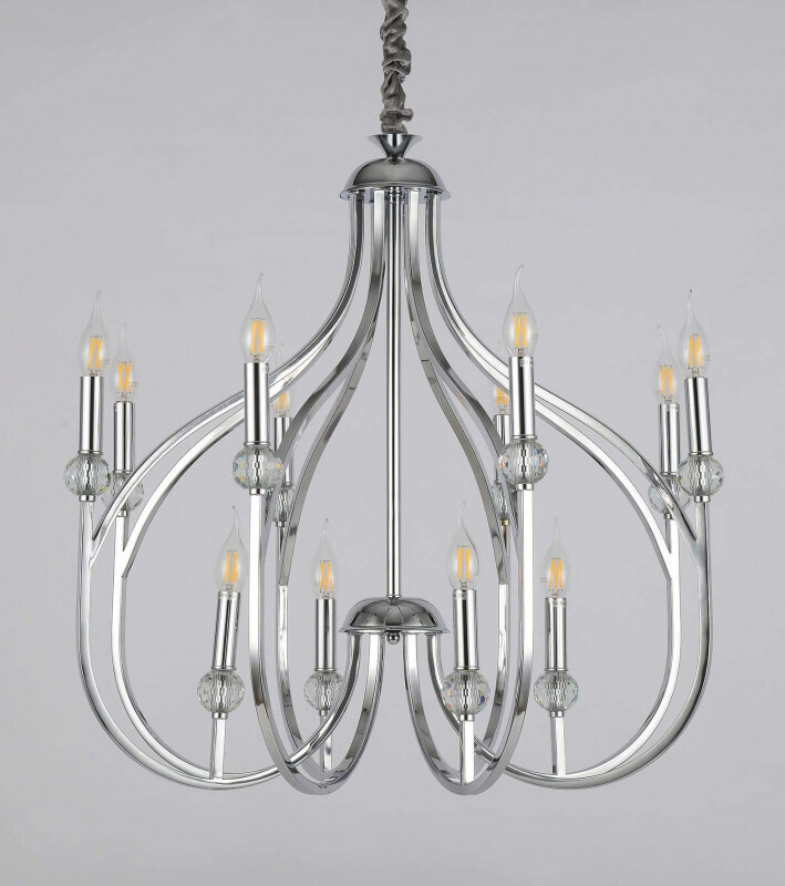 Подвесная люстра Lumina Deco LDP 1250-12 CHR