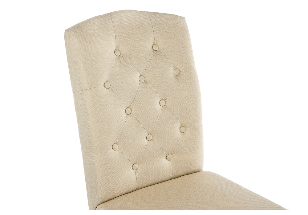 Стул деревянный Woodville Menson dark walnut  / fabric cream 11023