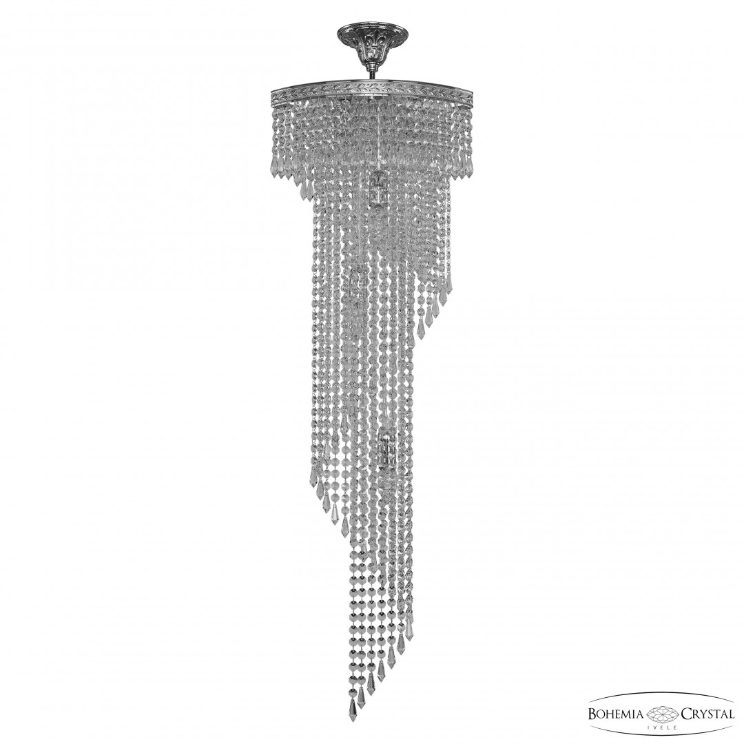 Люстра спираль хрустальная 83113/35IV-100 Ni Bohemia Ivele Crystal