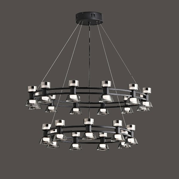 Подвесная люстра BLASIUS D83+63 Black by ImperiumLoft