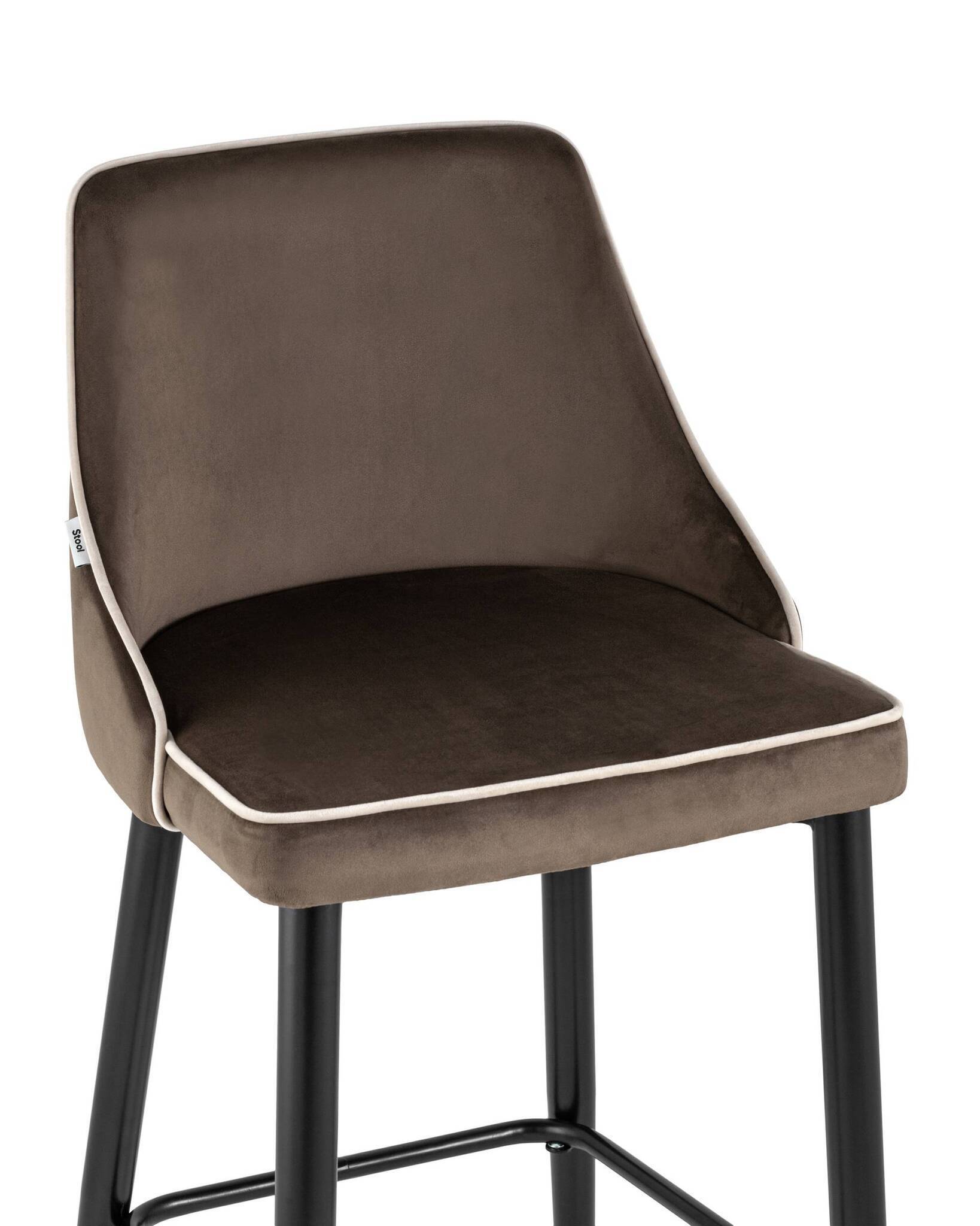 Стул барный Коби велюр коричневый Stool Group