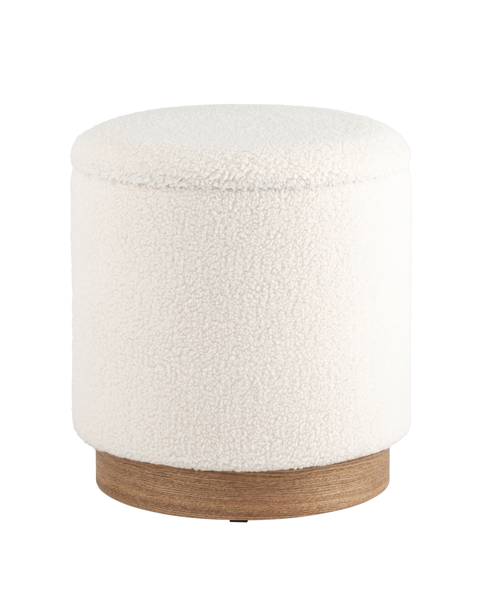 Пуф с ящиком Холли S тедди белый Stool Group