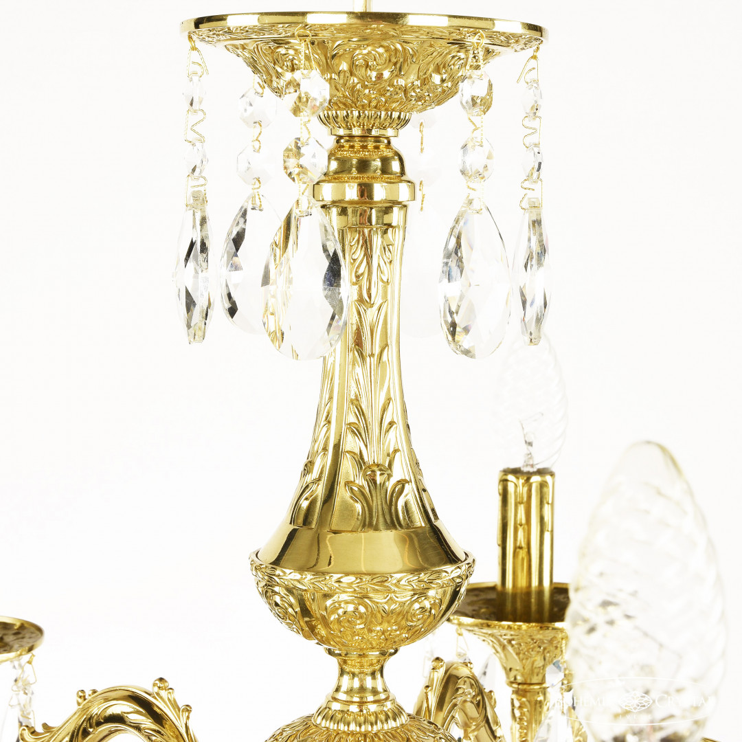 Люстра бронзовая с хрусталём 71102/5/175 B G