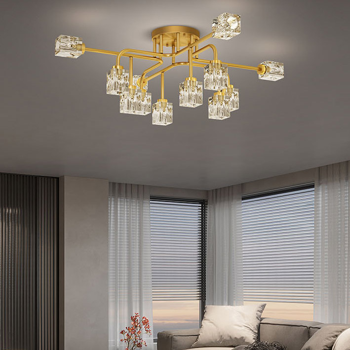 Потолочная люстра MICHAL L8 Brass by ImperiumLoft
