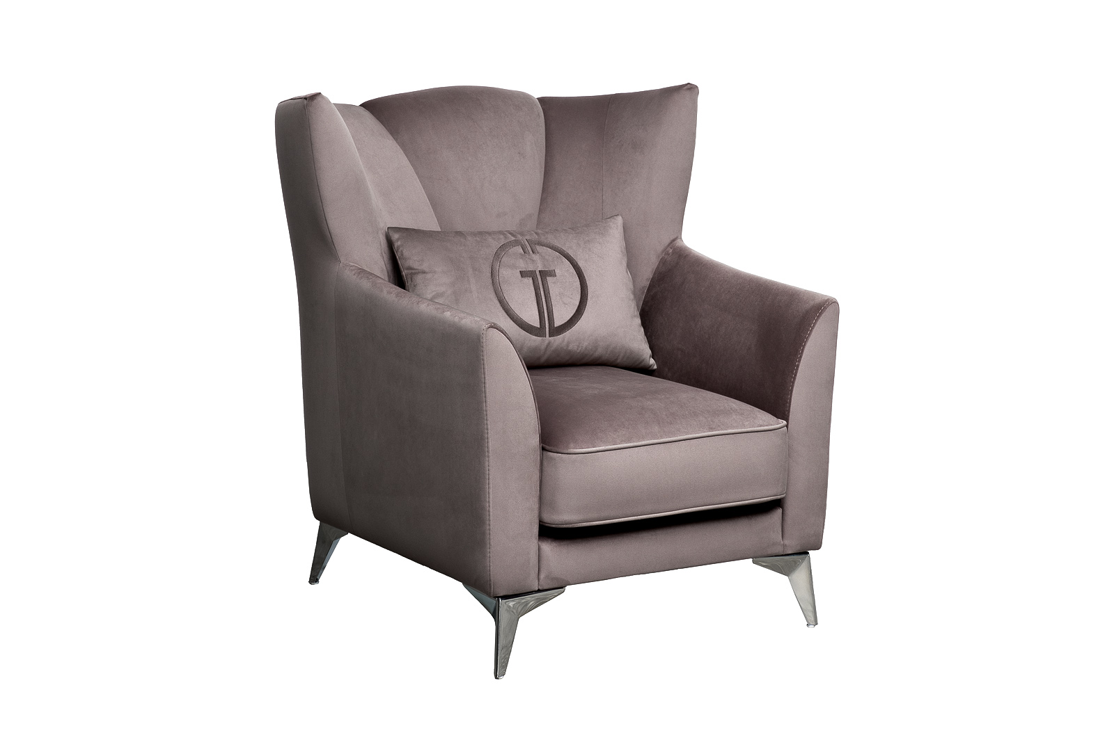 Кресло Siena велюр коричнвый Colt1012-ROSKOR 17 83*82*93 Garda Decor SIENA-К-Colt1012