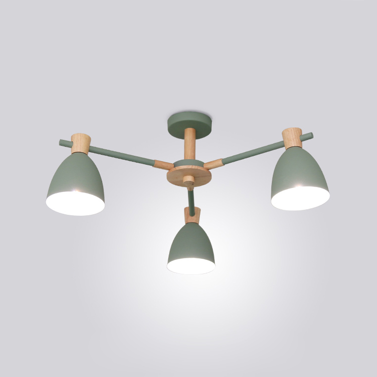 Потолочная люстра FOLKE 3 Green by ImperiumLoft