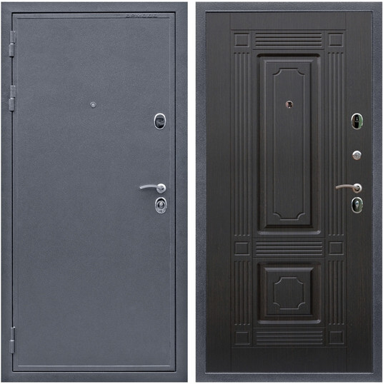 Дверь входная Graf Лондон 2 Антик серебро / МДФ 16 мм ФЛ-2 Венге