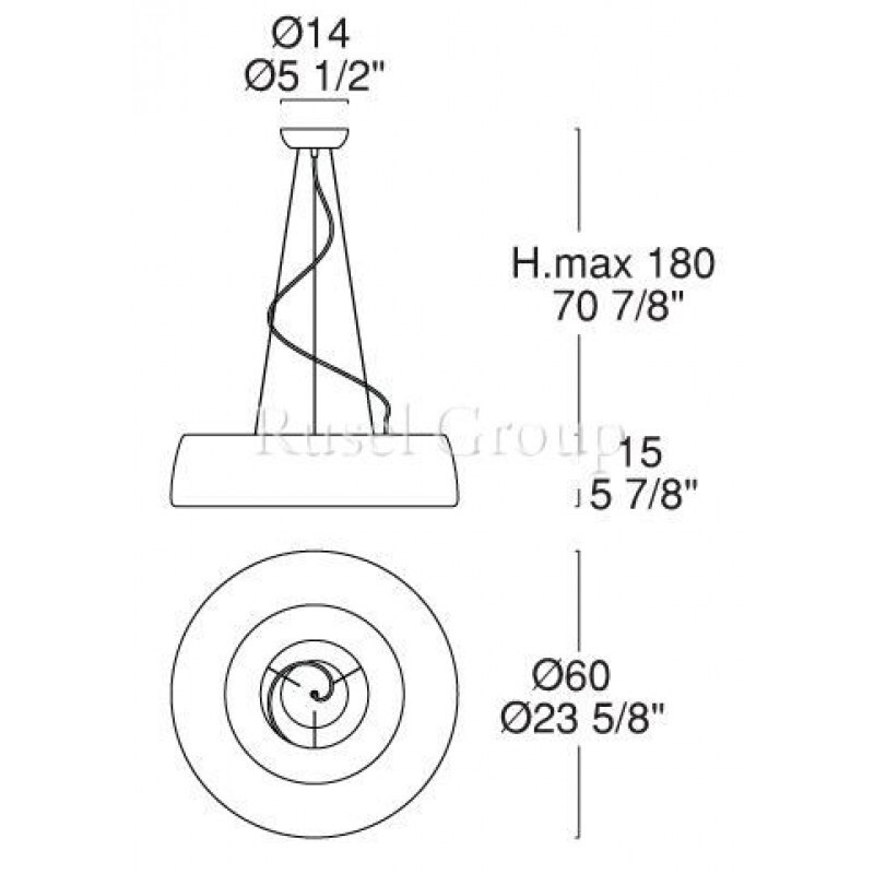 Подвесной светильник Leucos AXEL S (ITRE)