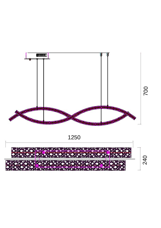 Люстра подвесная Fluorite FL1068-22P