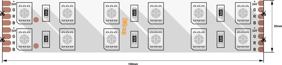 Лента светодиодная SWG SWG5120-24-28.8-RGB