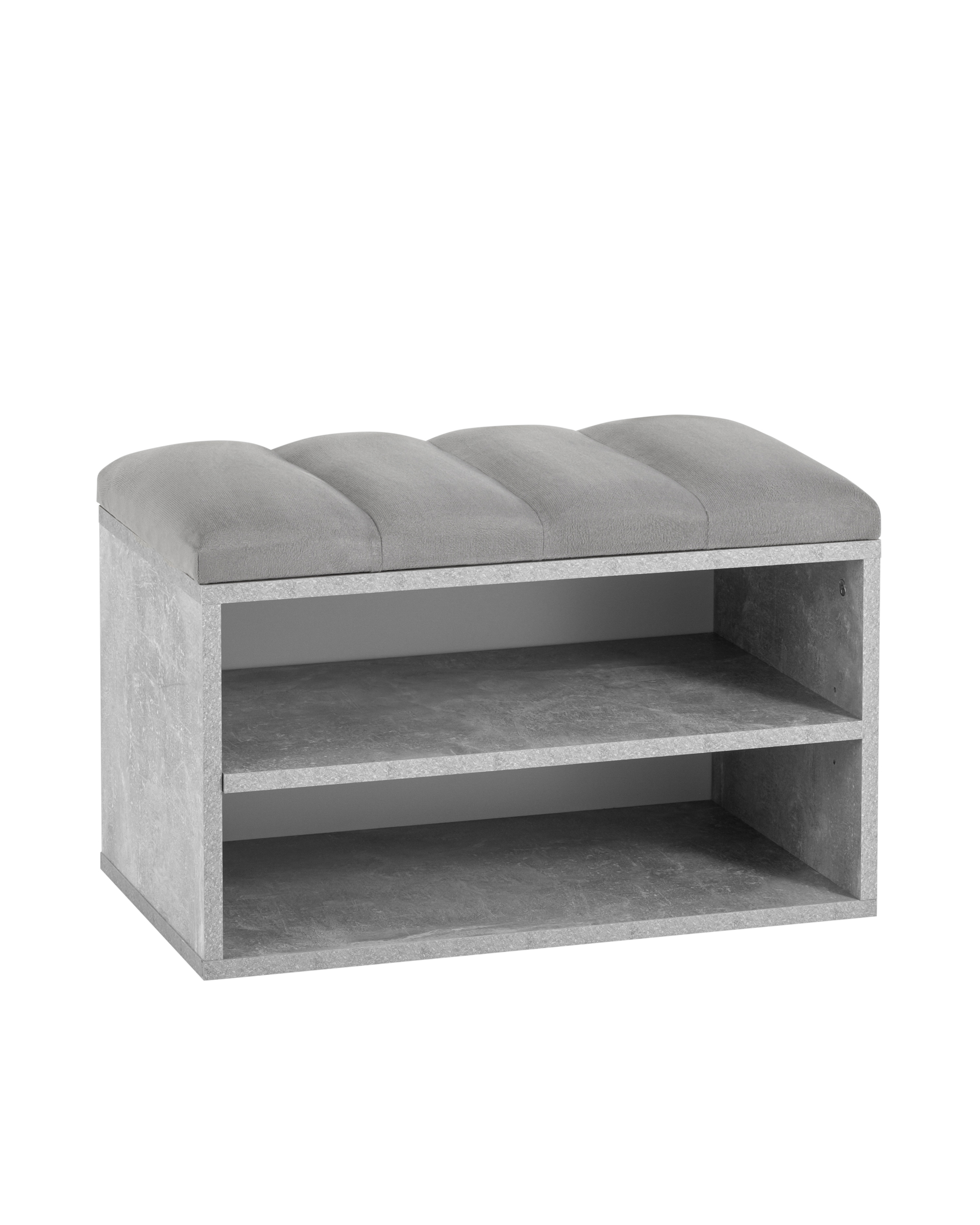 Обувница Хольст серая велюр серый Stool Group