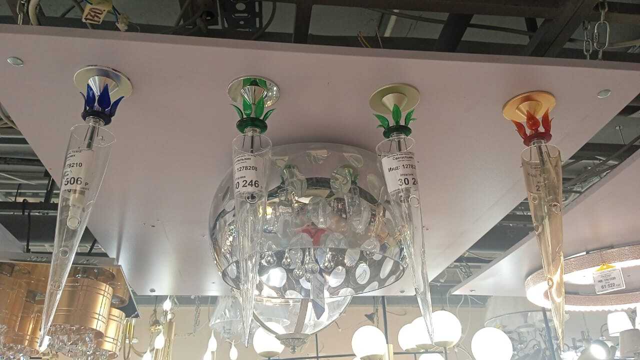 Потолочный светильник Lamp International Luna 2340/P Nickel 2A Потолочный светильник Lamp International Luna 2340/P Nickel 2A