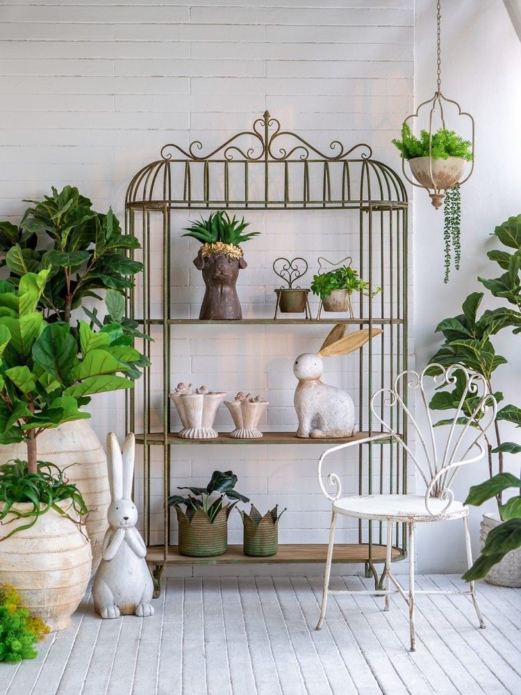 Стеллаж с -мя полками Прованс Glasar D7203-DS