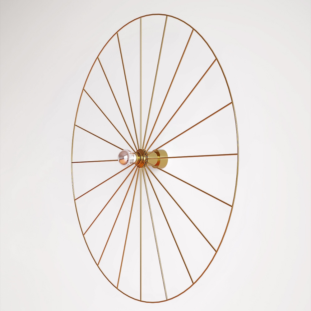 Бра Wheel 90 cm золотой + цоколь 25 cm золотой Aromas del Campo