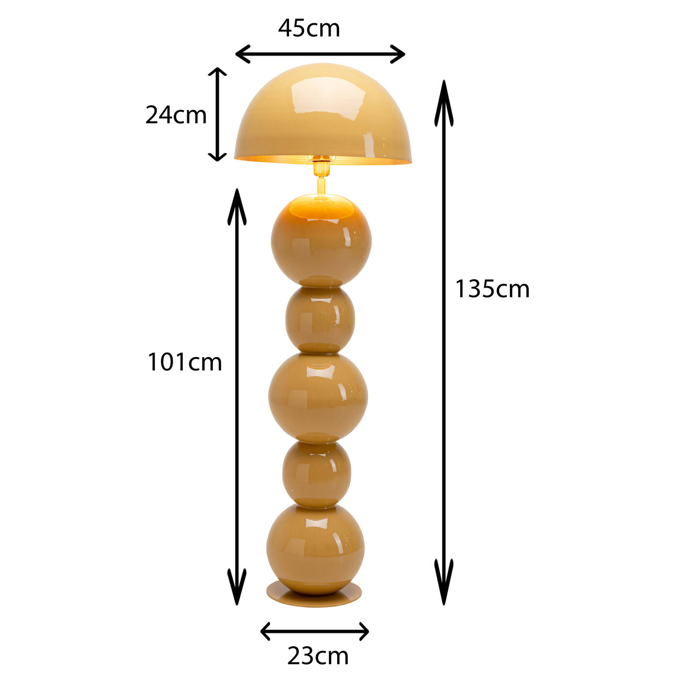 Светильник напольный Candy Mustard 160cm KARE 57899
