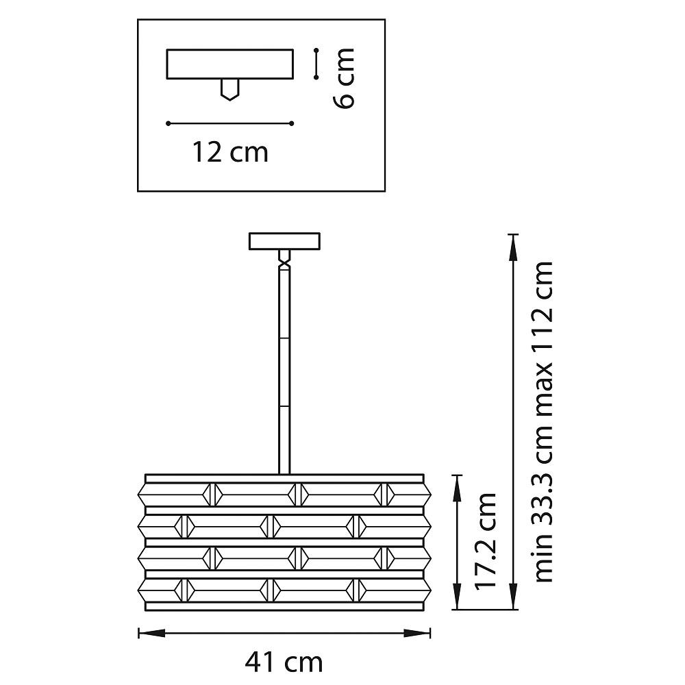 Люстра с декорированным хрусталем плафоном LEIT by ImperiumLoft