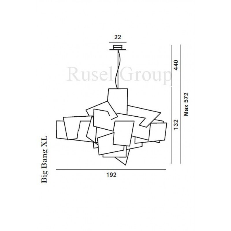 Подвесной светильник Foscarini Big Bang XL halogen R7s sospensione