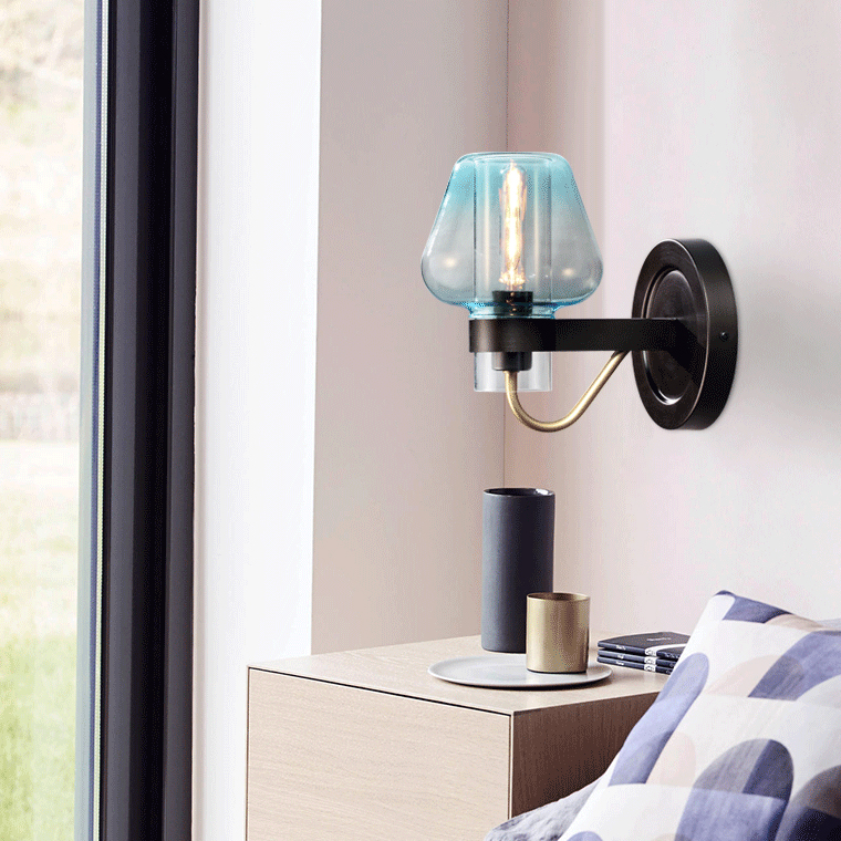 Бра MONTALEMBERT SCONCE BY Studios Черный, Голубой by ImperiumLoft