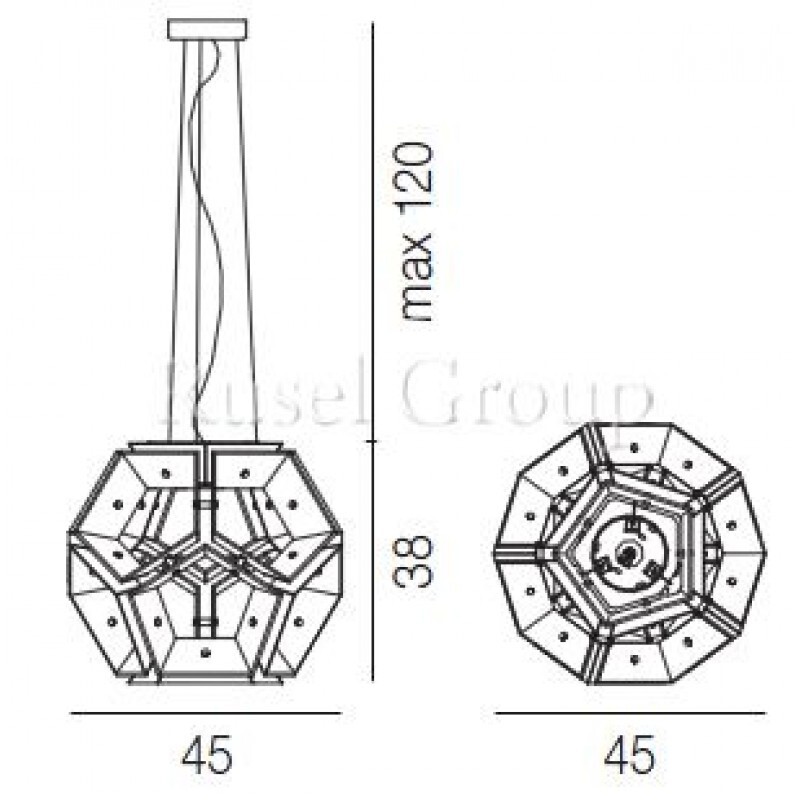 Подвесной светильник Vistosi AUREA SP 11