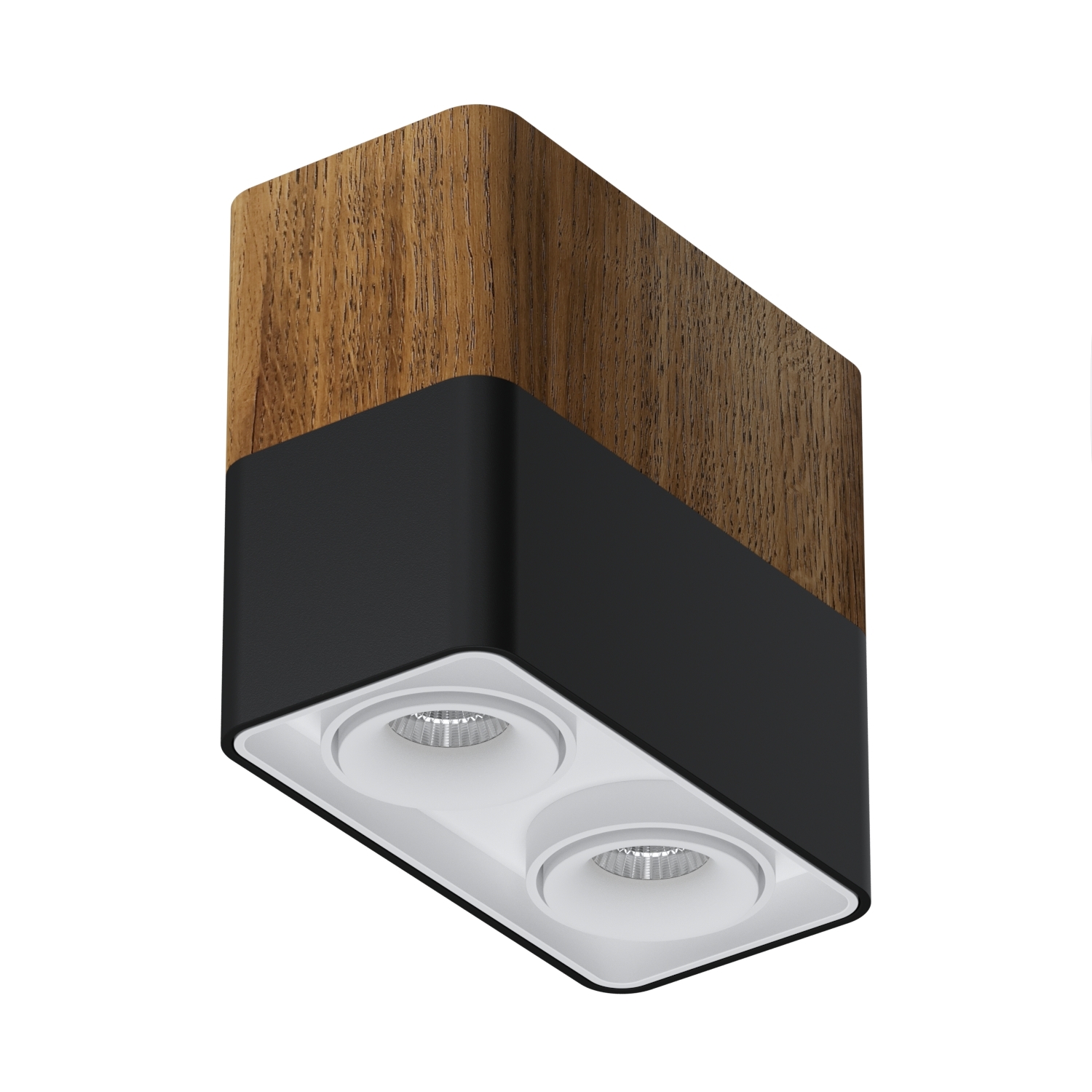 Накладной светодиодный светильник Ledron TUBING 2 Wooden 90 Black-White