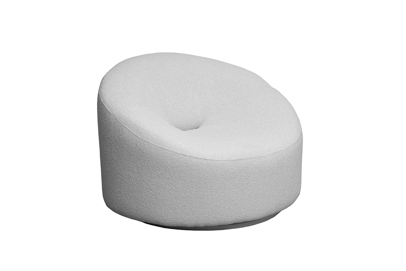 Кресло вращающееся Luna букле белое Garda Decor LUNA-2K-БЕЛ Flona SVBEG