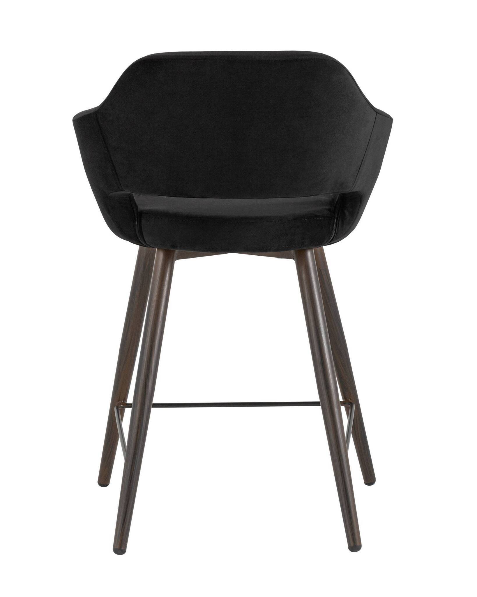 Стул полубарный Саймон велюр черный Stool Group