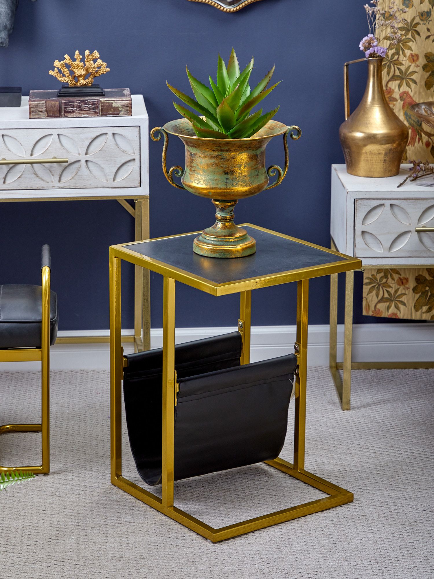 Столик приставной Glasar GB90529-F3