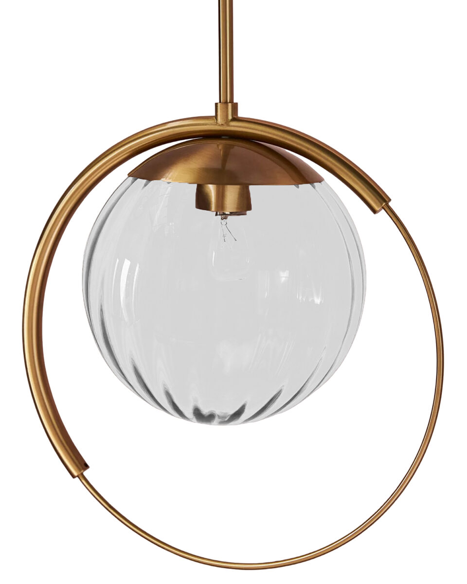 Золотой подвесной светильник Эрин Louvre Home LHLPN040424SWL