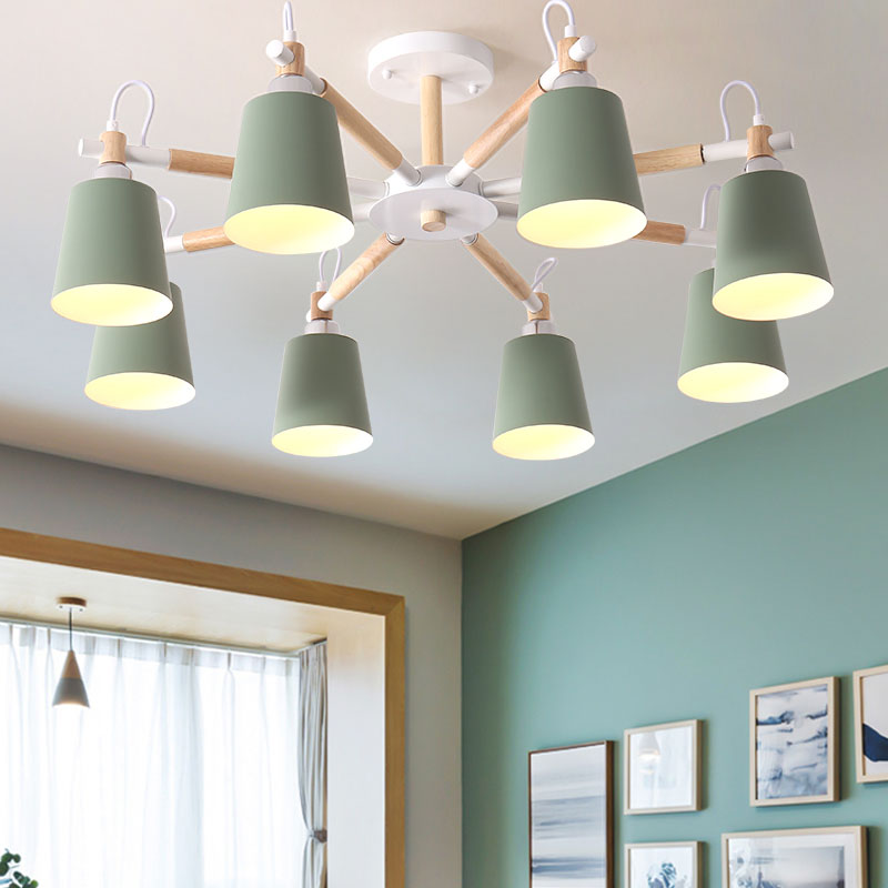 Люстра на штанге VARDA 8 lamps Green by ImperiumLoft