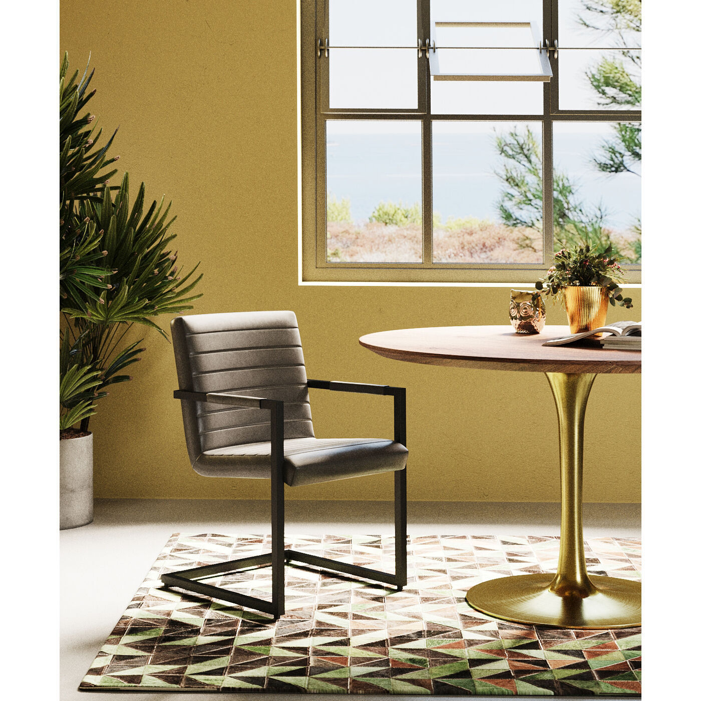 Стул консольный с подлокотниками KARE Lola 86673