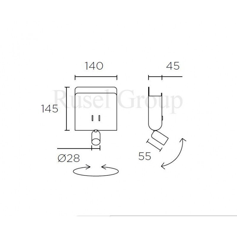 Настенный светильник  Leds C4 DIDO АР