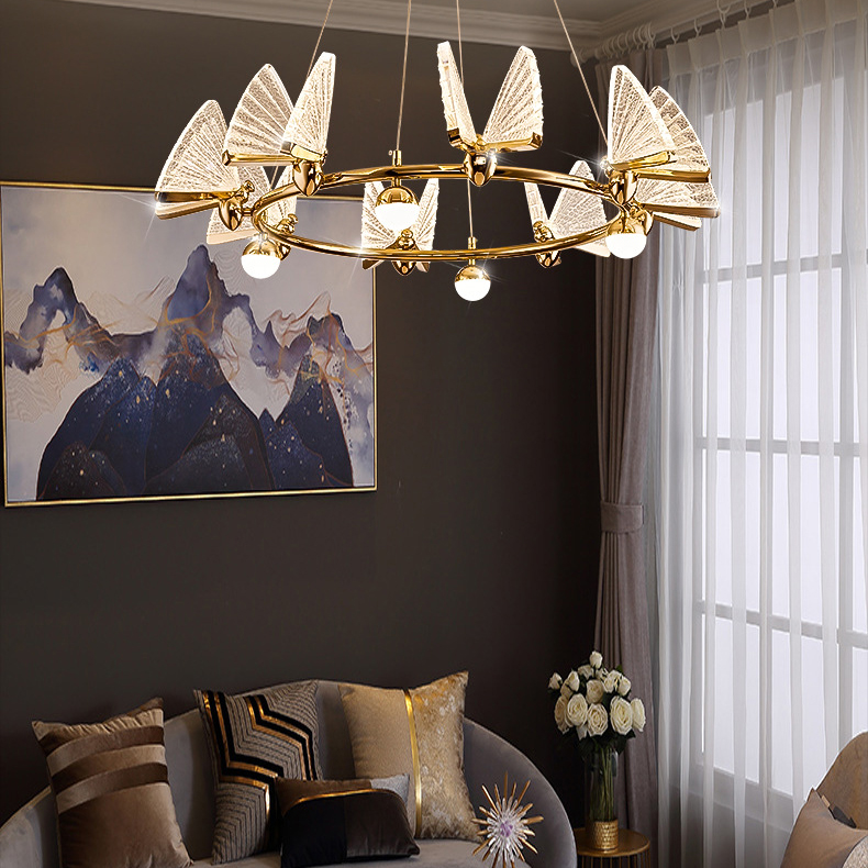 Подвесная люстра AMELIS LUX D83 Transparent Трехцветный свет by ImperiumLoft