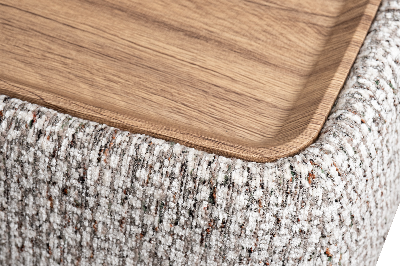 Столик прикроватный мягкий Runa шенилл серый Garda Decor Runa-S49-Seppia Ser