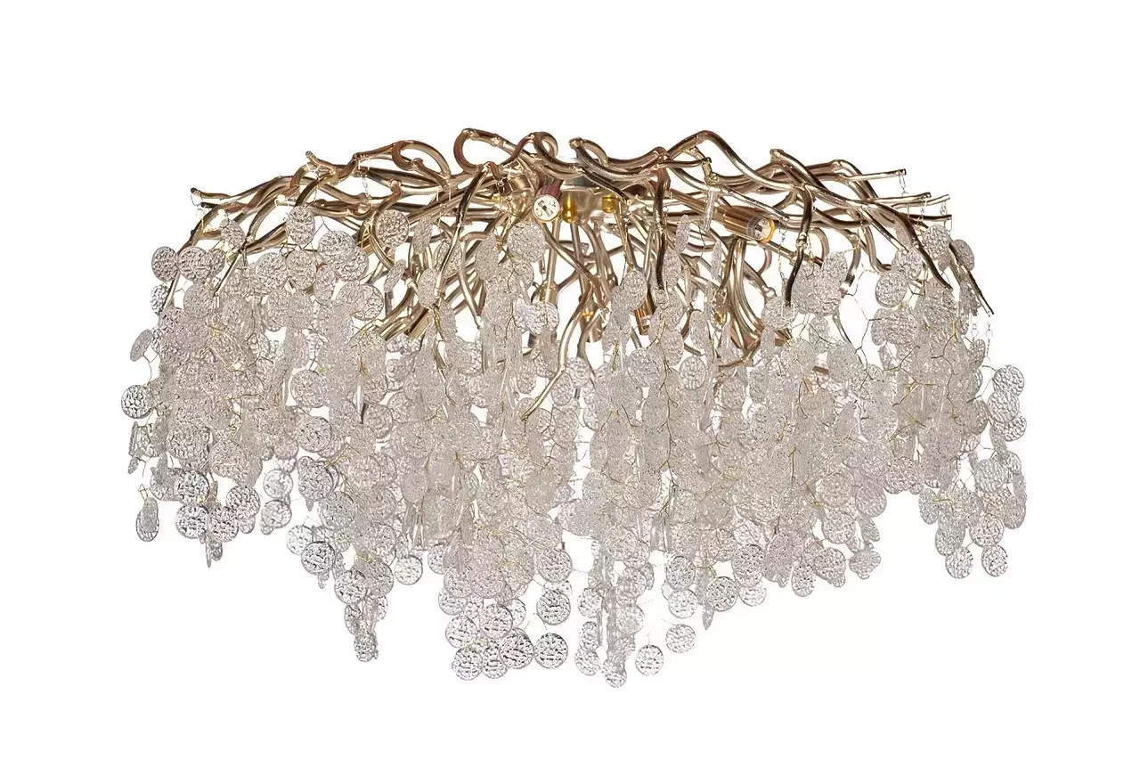 Люстра потолочная круглая цвет шампань Garda Decor 86-9018/800