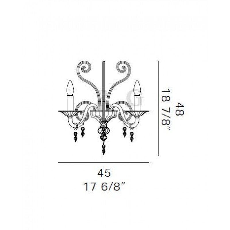 Настенный светильник De Majo SARA A2