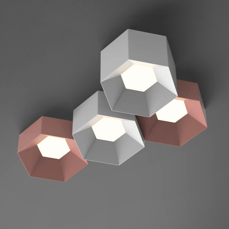 Потолочный светильник HEXAGON A H18 Light green by ImperiumLoft