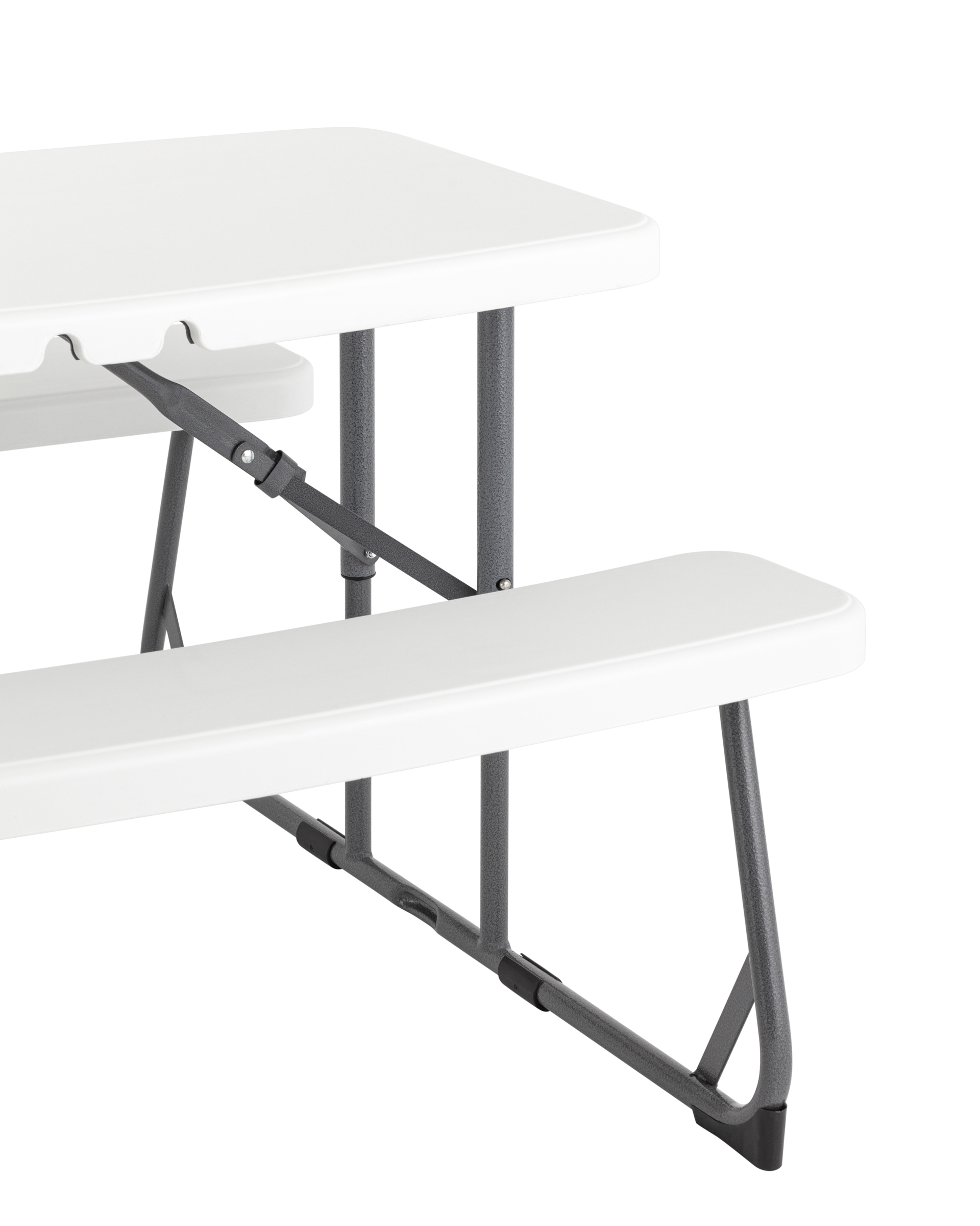 Комплект стола и двух скамеек Кейт детский раскладной белый Stool Group